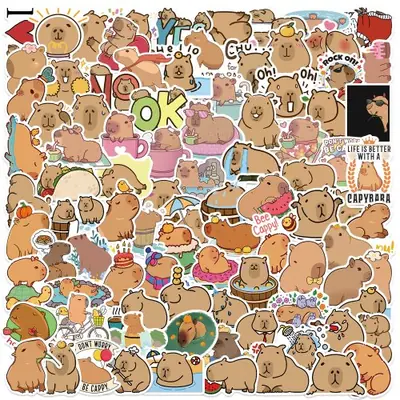 Image de Stickers Capybara Mignons - Déco Fun pour Tous