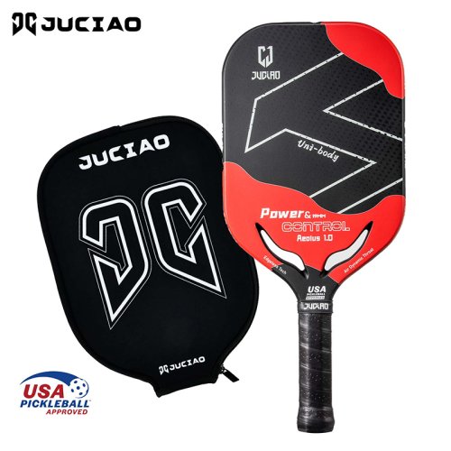 Afbeelding van JUCIAO Koolstofvezel Pickleball Paddle Met Aero Keel USAPA Goedgekeurd 19MM Thermogevormd Pickleball Racket voor Power & Control