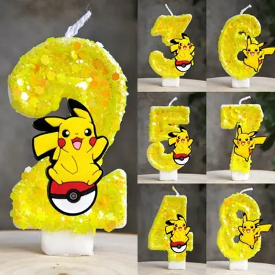 Image de Bougie Pikachu Pokémon pour Anniversaire Enfant