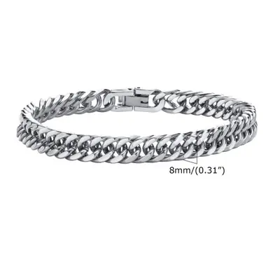 Image de Bracelet Cubain Homme - Acier Inoxydable Punk Rock