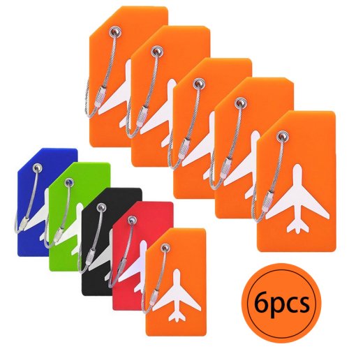 Image de Étiquettes de Bagage en Silicone - Lot de 6