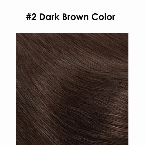 Immagine di Topper Intrecciato in Capelli Umani Vergini 8x8 Pollici con Base in Pizzo HD 4x4 - Posticci Naturali Castano Nero con Fermagli