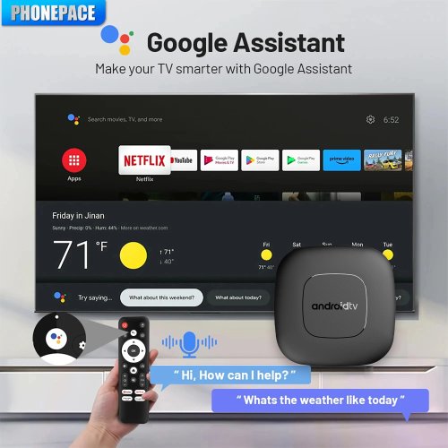Bild von Android 13 Smart Home Theater TV-Box mit Allwinner H313, Google Assistant, Netflix-Streaming, Bluetooth-Mediaplayer, 2 GB RAM / 16 GB Speicher, Dual-Band WiFi 2.4G & 5G – T1