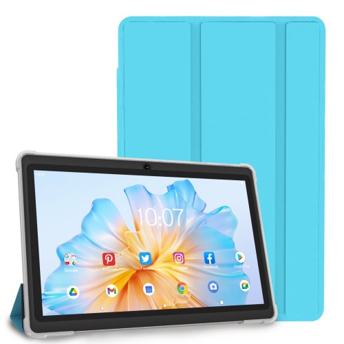 Bild von Pritom 7-Zoll Tablet PC mit Android 13, 4 GB RAM + 2,2 GB virtueller RAM, 32 GB ROM, WLAN, Dual-Kamera, USB-C und eleganter Lederhülle – Leistungsstarkes Tablet für Alltag und Unterhaltung