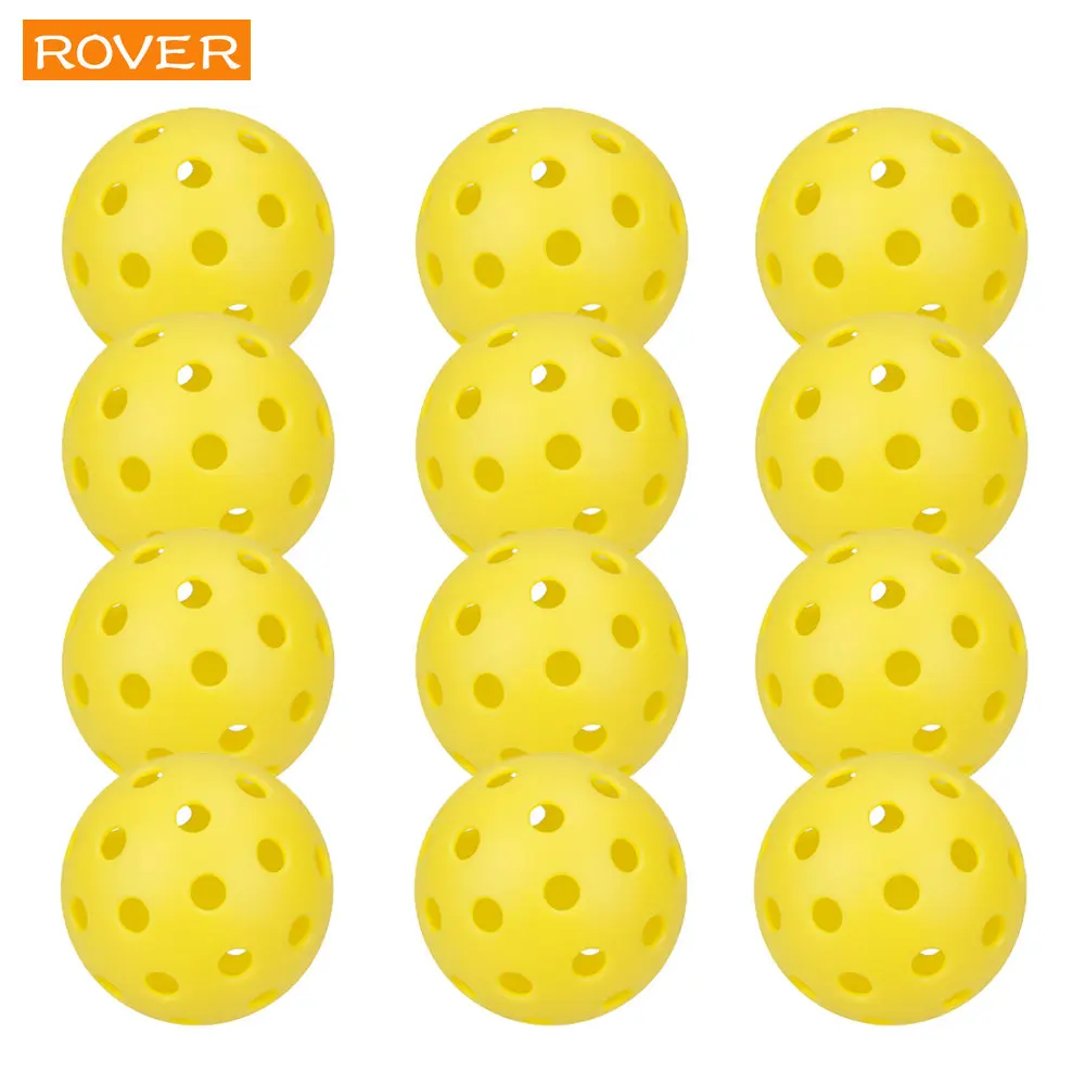 Imagen de Pelotas de Pickleball 74 mm con 40 Agujeros, 26 g, Resistentes para Juego en Exterior, Paquetes de 6, 12 o 24 Unidades – Ideales para Competencias y Entrenamientos