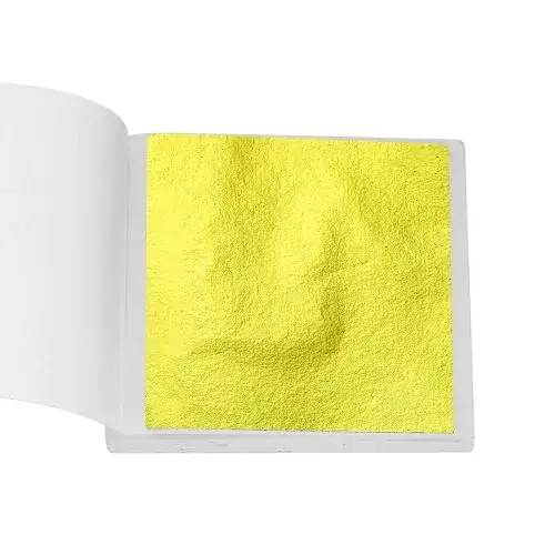 Image de Feuilles d'Or pour Bricolage et Bijoux - 200 Feuilles Dorées