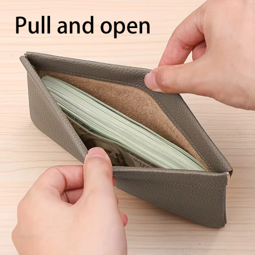 Image de Portefeuille Long en Cuir Véritable - Élégant & Pratique