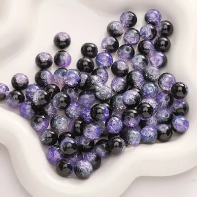 Image de Perles Verre Craquelé 10mm - 20 Pièces