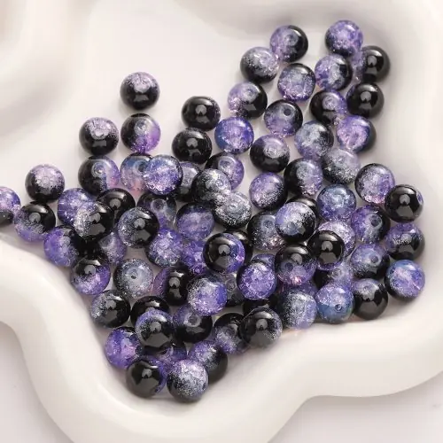Image de Perles Verre Craquelé 10mm - 20 Pièces