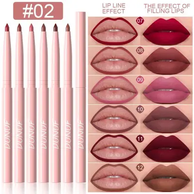 6 Stylos Lèvres Longue Tenue - Maquillage Imperméable & Résistant à la Sueur