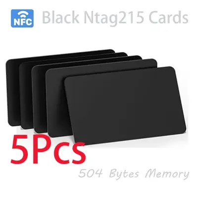 Image de Cartes NFC Vierges 13.56MHz - Étiquettes PVC Noires