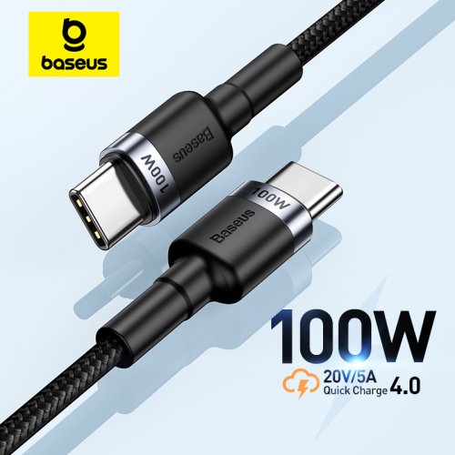 Cavo USB-C a USB-C Baseus da 100W 5A PD per iPhone 17, 16, MacBook, Xiaomi, Samsung: Cavo di Ricarica Rapida e Trasferimento Dati ad Alta Velocità