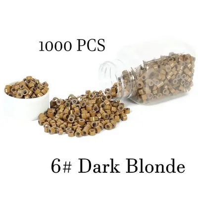 Image de Perles Microlink 5mm/3mm pour Extensions de Cheveux