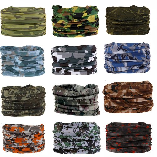 Afbeelding van Camouflage Naadloze Magic Bandana - Multifunctionele Halsdoek met Paisley Patroon voor Fietsen, Vissen en Outdoor Activiteiten voor Mannen en Vrouwen