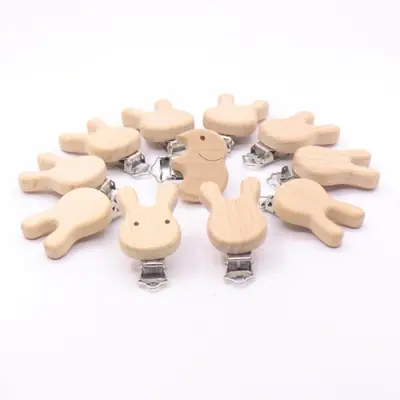 Image de Sucettes Animées en Bois - Set de 5 Pièces pour Bébé