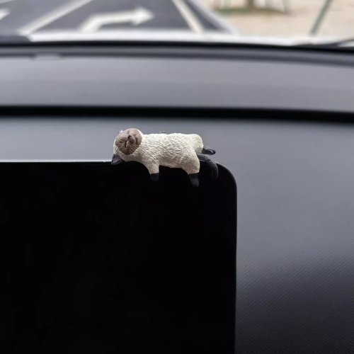 Afbeelding van Mini Slapende Kat Ornament – Leuke Auto Decoratie