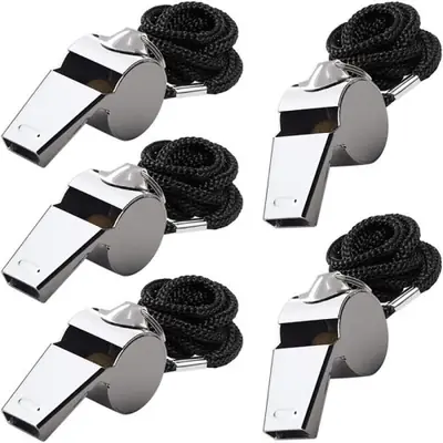 Sifflet Métallique Pro - 5 Pack Fort & Durable