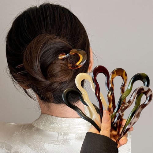 Image de Épingle à Cheveux en Forme de U - Accessoire Élégant pour Femmes