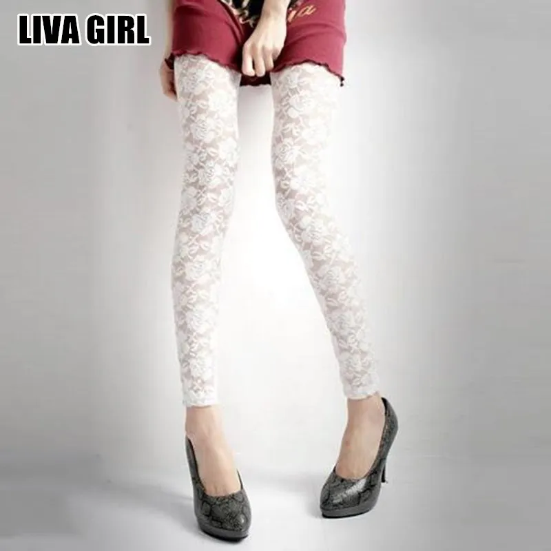 Image de Leggings Dentelle Rose - Sexy & Élégant