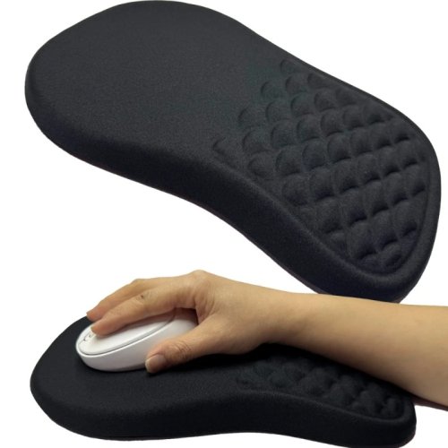 Bild von Ergonomisches Mauspad mit Handgelenkauflage – Bequeme Handgelenkstütze aus Memory-Baumwolle, Rutschfest & Hochelastisch für PC, Laptop und Computer