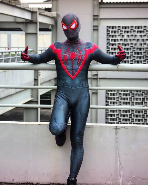 Bild von Spider-Man Cosplay Kostüm – Miles Morales & Peter Parker Zentai Anzug