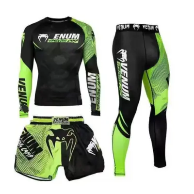 Image de Ensemble Combat BJJ MMA - Rash Guard + Shorts + T-Shirt
