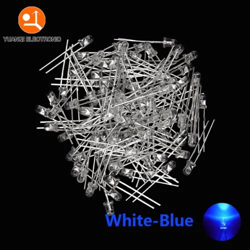 3MM wit-Blue100pcs