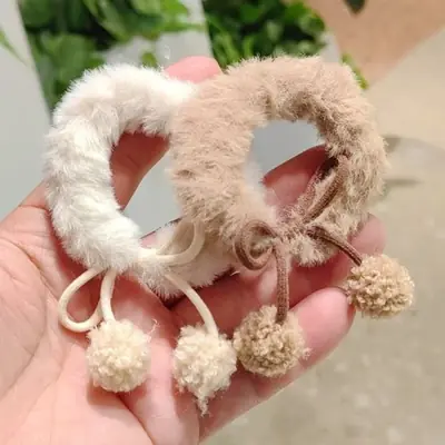 Image de Bandeaux Peluche Automne-Hiver - Nœuds Papillon & Boules Cheveux