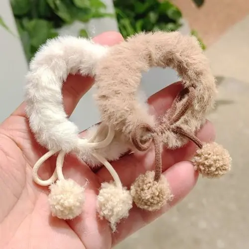 Image de Bandeaux Peluche Automne-Hiver - Nœuds Papillon & Boules Cheveux