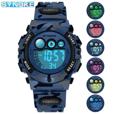 Montre Électronique Colorée pour Enfants - Étanche 50m