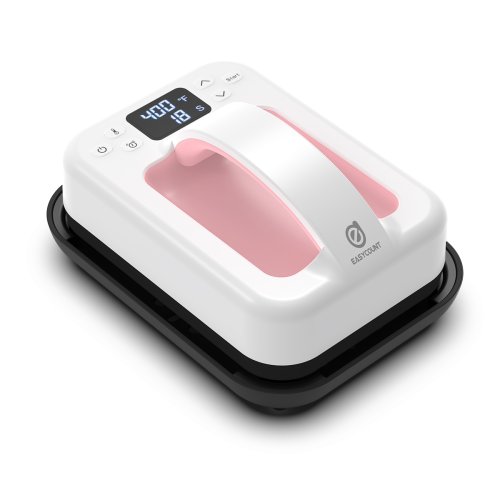 Afbeelding van Draagbare HP6 T-Shirt Persmachine 7x5 inch - Snel Opwarmend Warmteoverdrachtsstrijkijzer voor DIY Projecten in Roze