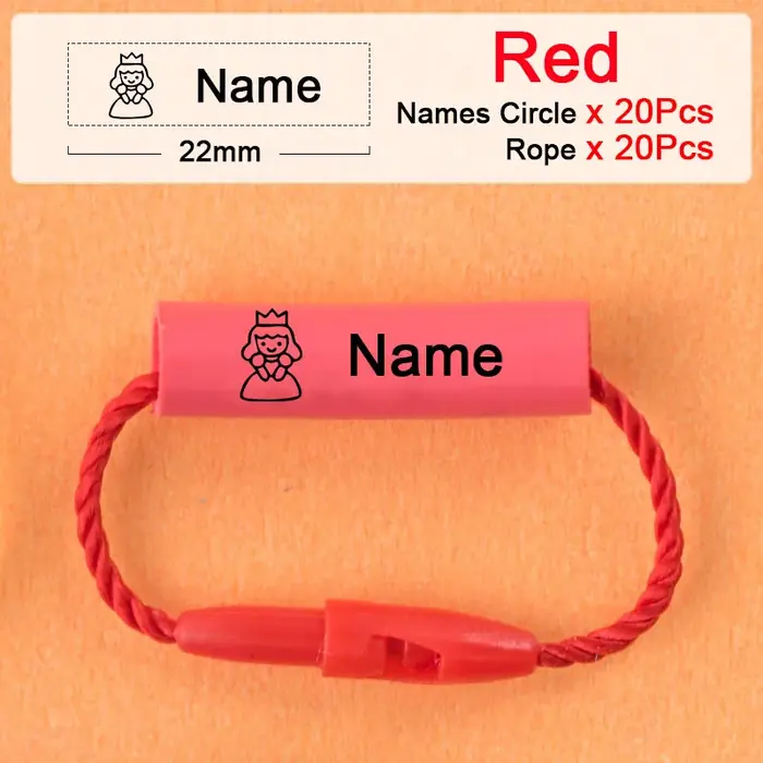 Image de Étiquettes Nom Enfants Personnalisées - Pack de 20