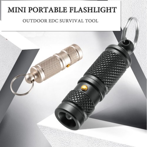 Image of Compact Aluminum Alloy Self-Defense Flashlight with Built-In Battery – Portable LED Emergency Light for Outdoor Survival and Everyday Carry