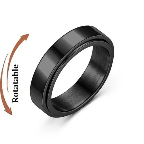 Image de Anneau Anti-Stress Rotatif - Bijou Fidget pour Hommes & Femmes
