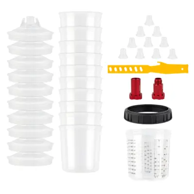 Image de Gobelets de Peinture Jetables avec Adaptateur - Lot de 10, 25 ou 50