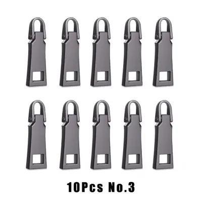 Image de 10 Languettes de Fermeture Éclair en Métal - Remplacement Rapide