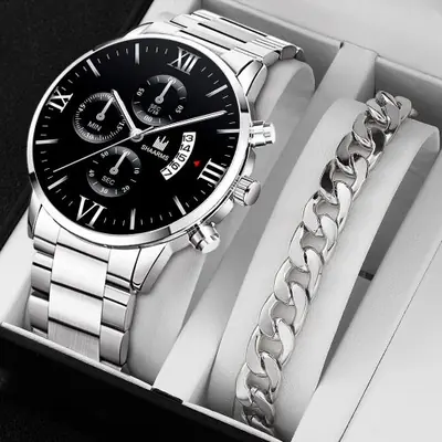 Image de Montre Homme Quartz Acier Inoxydable - Style Affaires & Mode