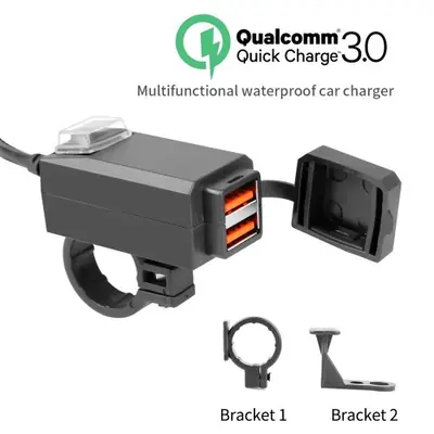 Image de Chargeur USB Double Étanche pour Moto