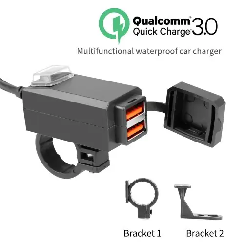 Image de Chargeur USB Double Étanche pour Moto