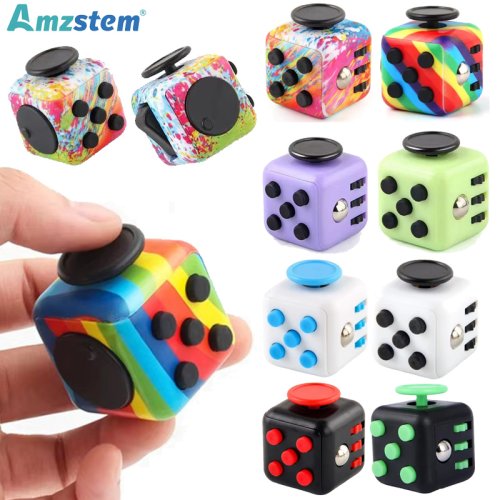 Cubo Fidget Antiestrés con Spinner Multifuncional – Juguete Sensorial para Aliviar Ansiedad, TDAH y Autismo en Niños y Adultos