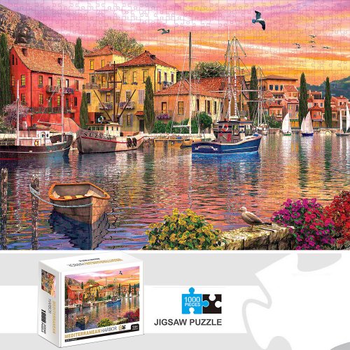 Image de Puzzle 1000 Pièces Port Méditerranéen