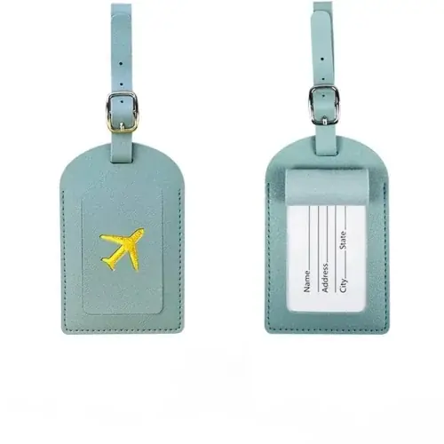 Image de Étiquette de Bagage en Cuir Premium