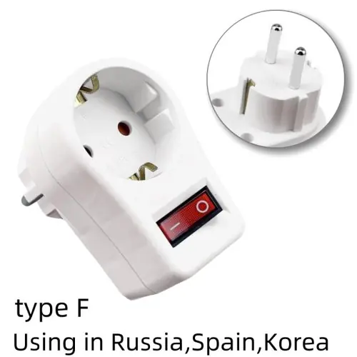 Image de Prise EU avec Interrupteur - Adaptateur Universel