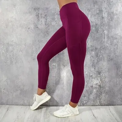 Image de Leggings de Fitness Taille Haute pour Femmes avec Poche