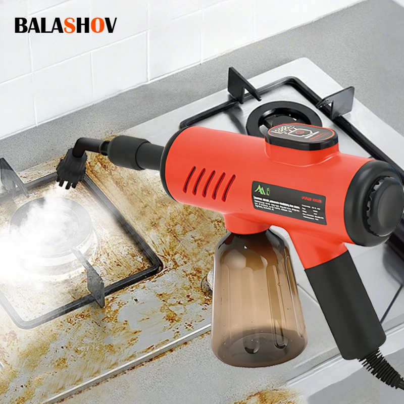 Immagine di Pulitore a Vapore Portatile 1200W con Sterilizzazione ad Alta Pressione e Temperatura per Pulizia Domestica, Cucina, Condizionatore e Cappa