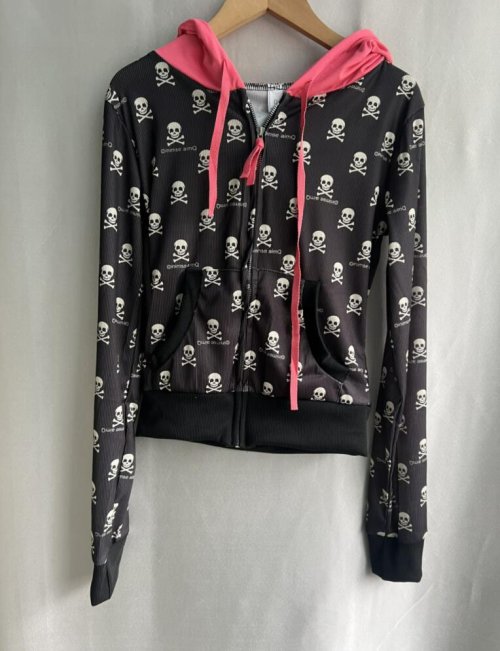 Image de Hoodie Harajuku Tête de Mort Punk Vintage