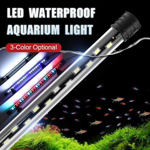 Imagen de Luz LED para acuario, lámpara de cultivo de plantas, luz impermeable para pecera, 18-58CM, iluminación decorativa para acuarios subacuáticos, 90-260V, 5730chip