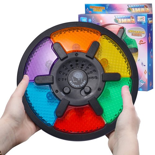 Imagen de Juego Electrónico Portátil de Memoria con Luces y Sonidos: Juguete Educativo Interactivo para Entrenar la Mente