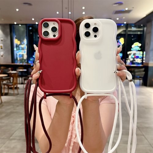 Zdjęcie Miękkie Etui z Paskiem na Szyję dla iPhone 13-17 Pro Max
