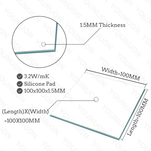 2PCS 100X1.5MM bianco